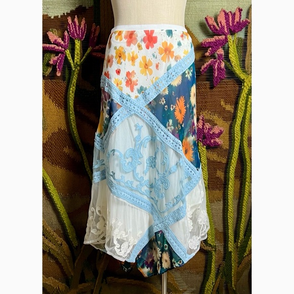 Anthropologie Printed Mermaid Maxi Skirt LP - Picture 12 of 16